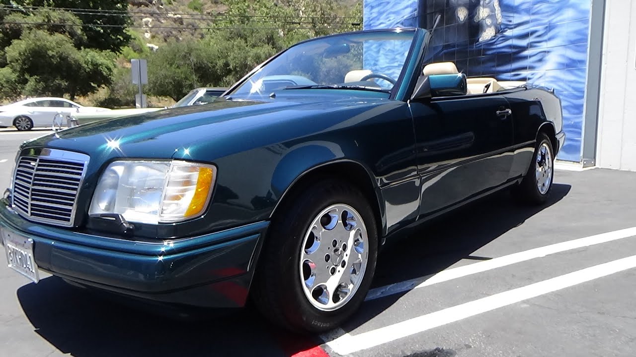 1995 Mercedes E320 Cabriolet test drive at Laguna Classic Cars, Laguna Beach, Ca