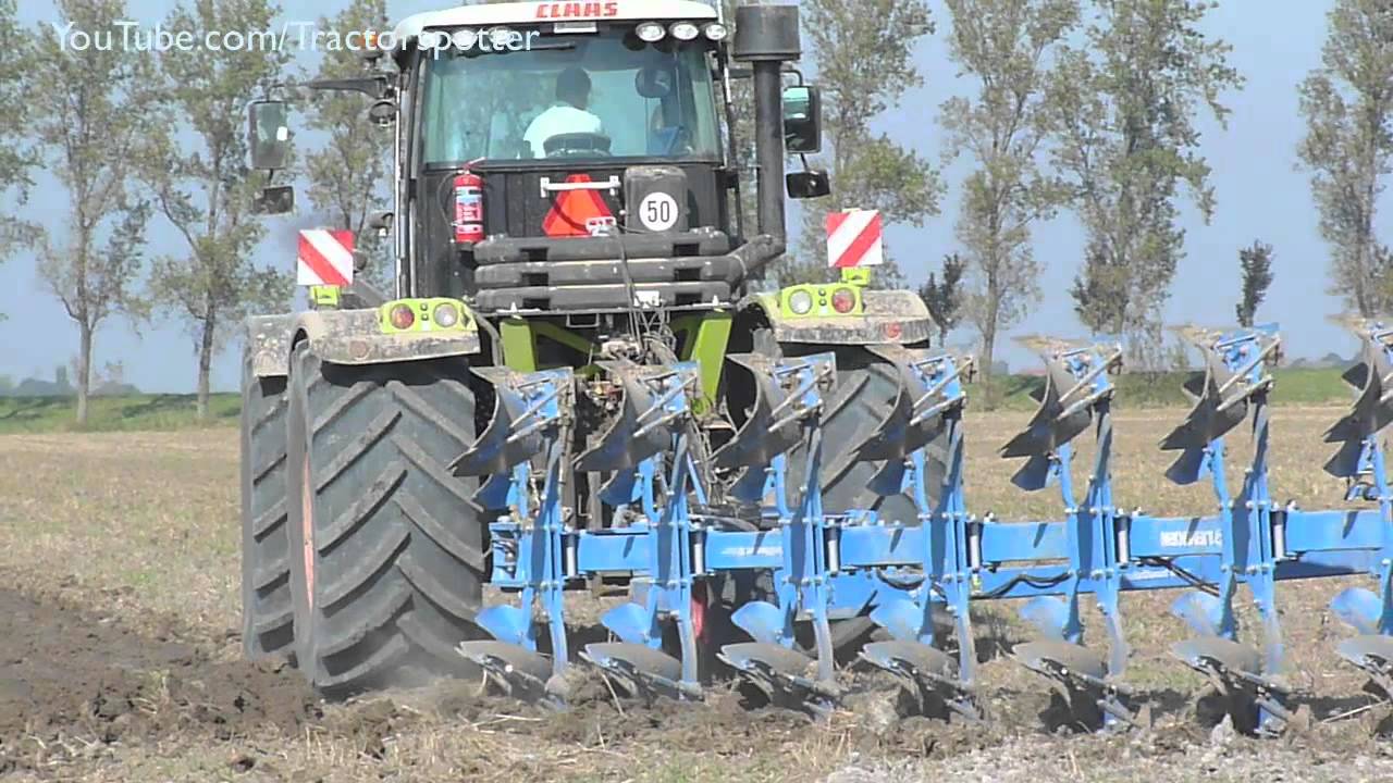 Claas Xerion 3800 + Lemken VariDiamant 10, 9 Furrow plough - Van Nieuwehuijzen & van Vugt