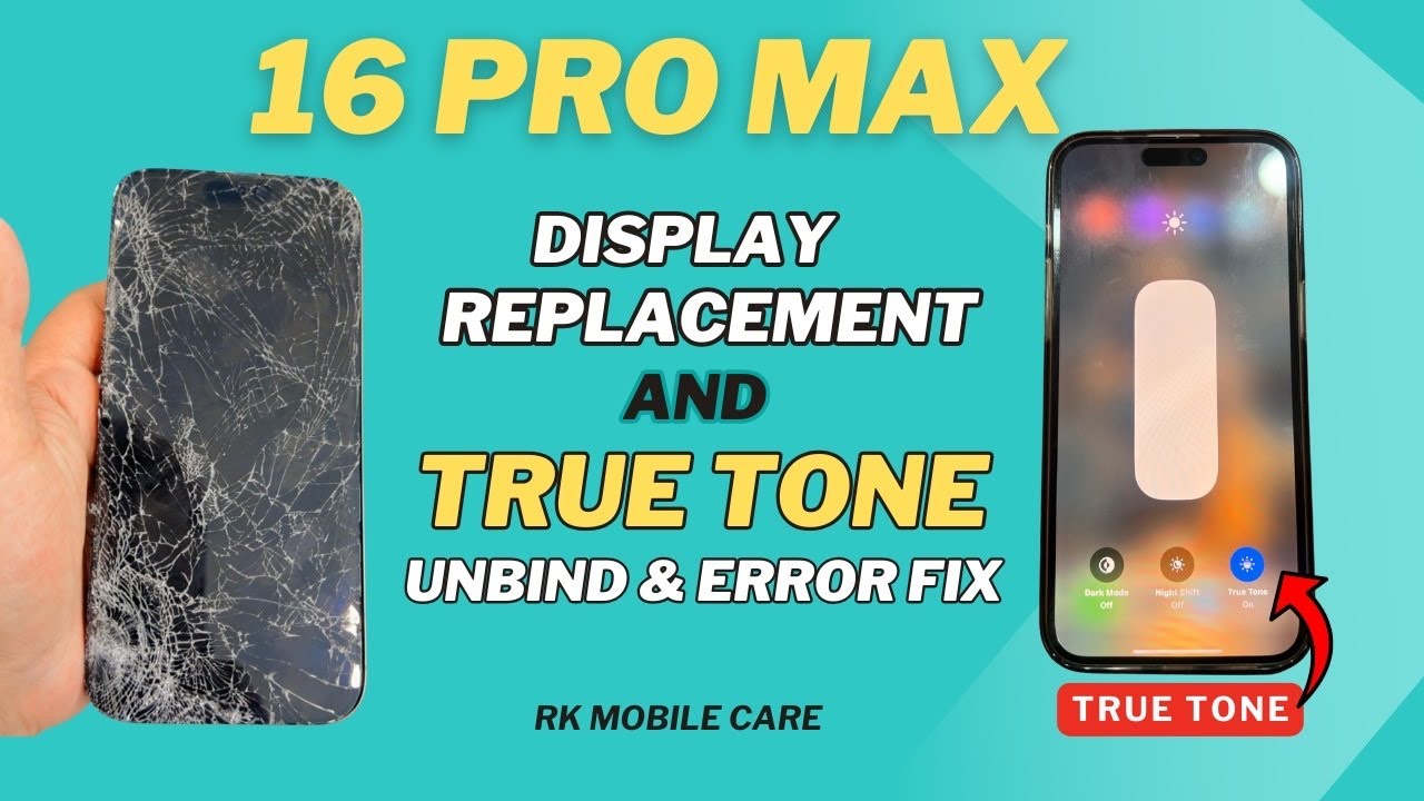 16 Pro Max Display Replacement || True Tone Unbind And Error Fix || True Tone Read and Write