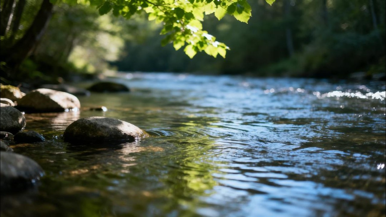 ASMR River Sounds for Deep Sleep 🌊 No Birds, No Music &ndash; Pure Natural River Ambience