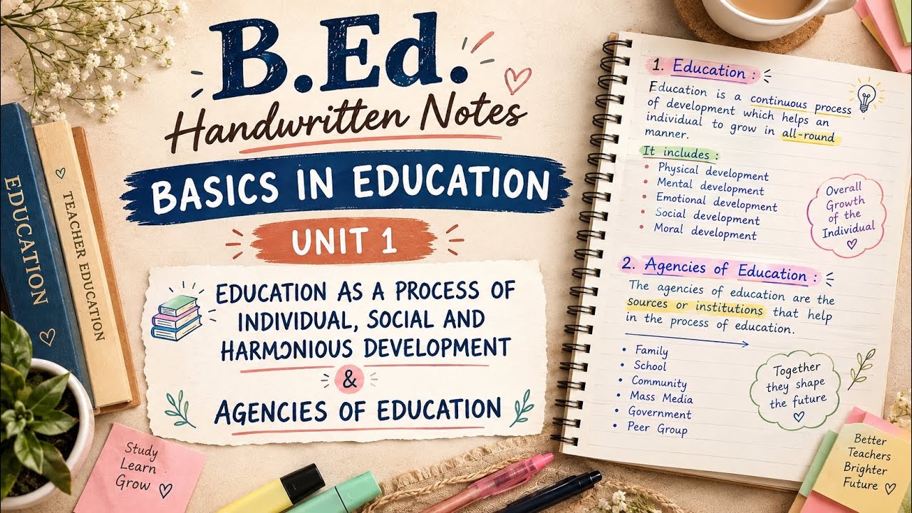 R.I.E.B.Ed. 1st year notes|Basics in education| handwritten notes | part 2 .