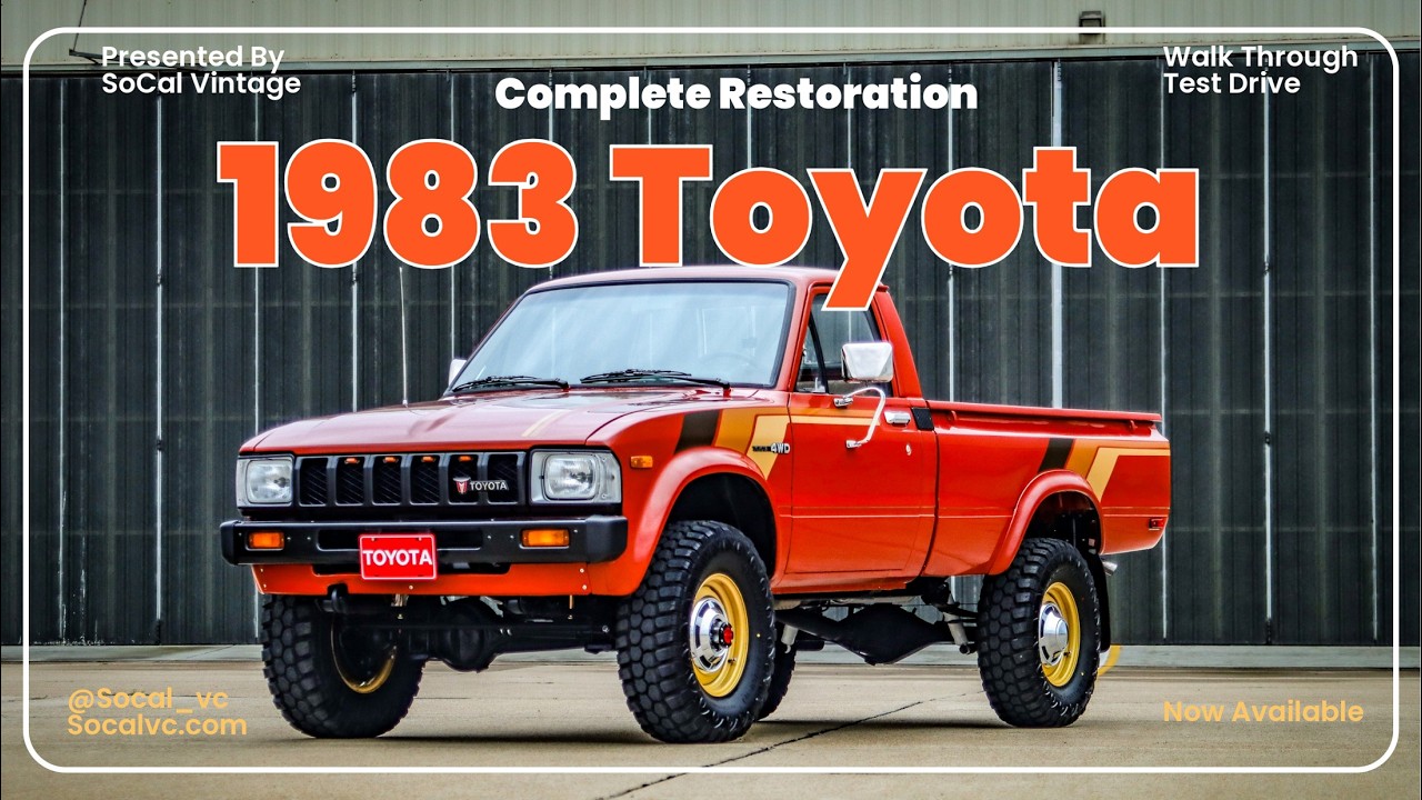 Toyota Pickup SoCal Vintage Deluxe 4WD 1983 года выпуска, подробный обзор.
