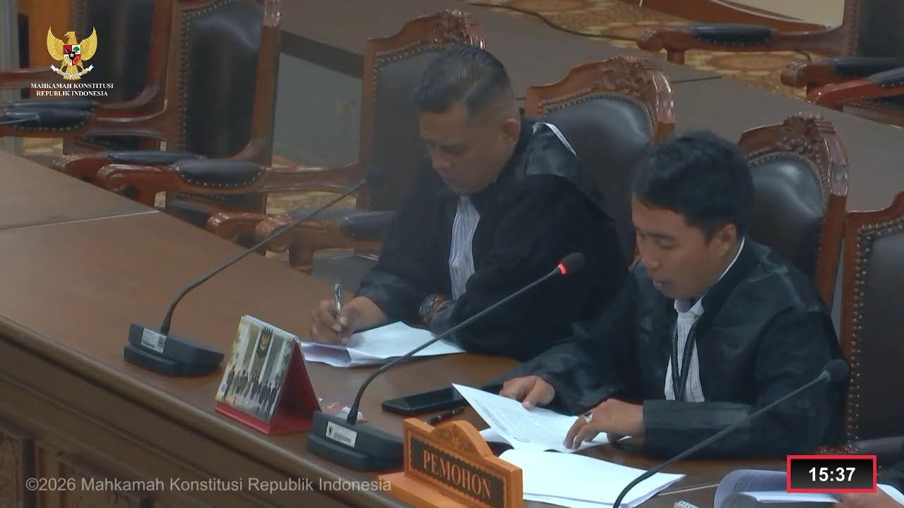 Sidang Perkara Nomor 30, 33/PUU-XXIV/2026. Selasa, 10 Februari 2026.