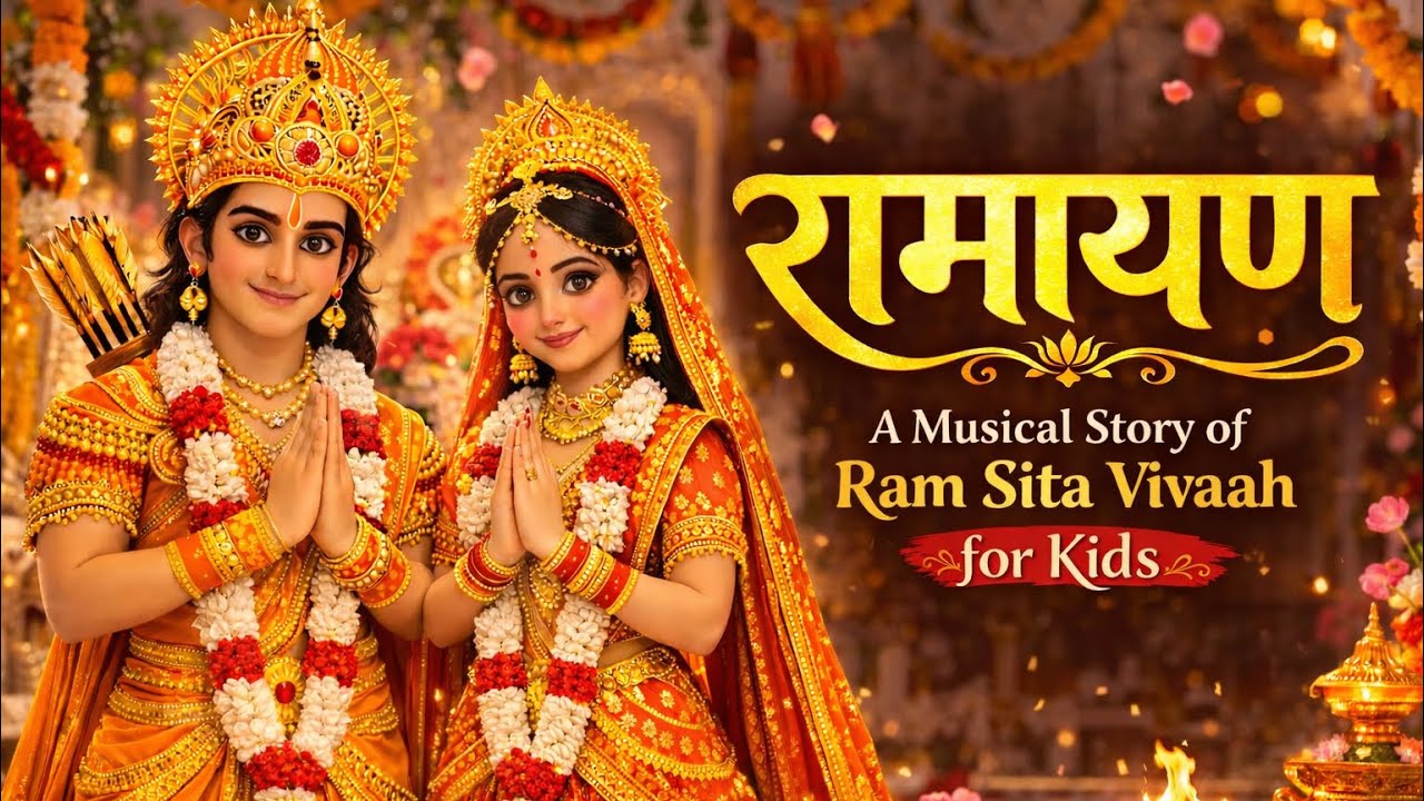 राम सिया विवाह। Ram Sita Vivah Story Song | Learn Ramayan for kids | Ramayan bhajan 