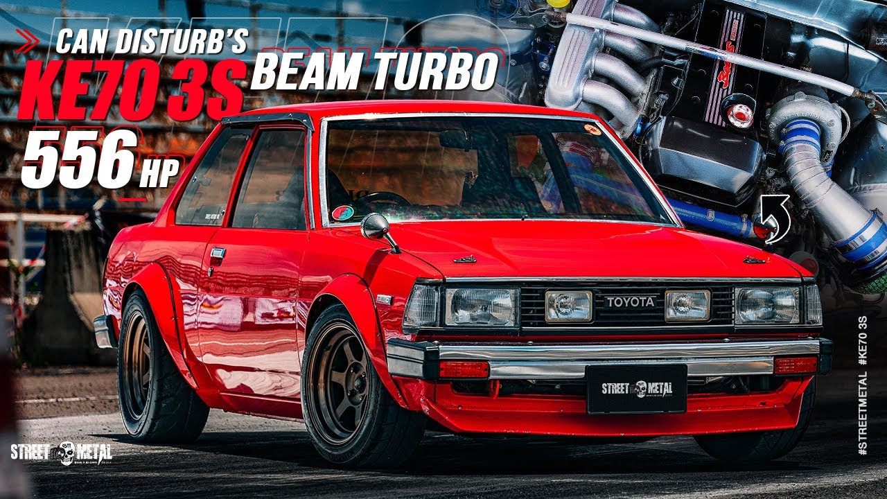 Can Disturb’s Toyota Corolla KE70 2 ประตู 3S Beam Turbo 556 HP !!!
