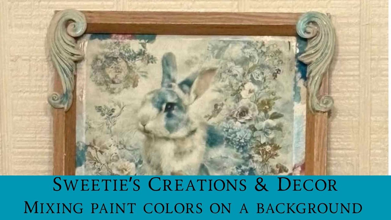 Mixing paint colors on a background. (Paint mixing series 3)