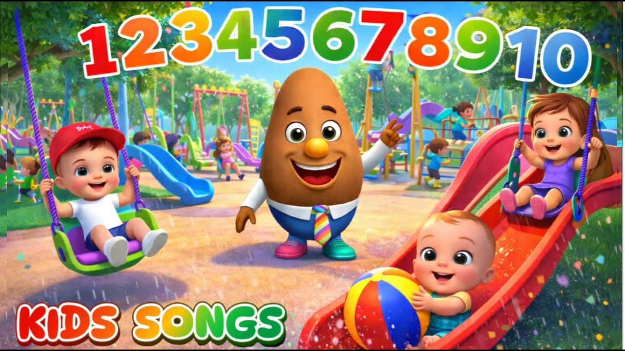 1️⃣2️⃣3️⃣NUMBERS in The Park4️⃣5️⃣6️⃣🪁Kids in the Slide 🪁7️⃣8️⃣9️⃣ 🪁🔟Kids Songs - Fun and Learning