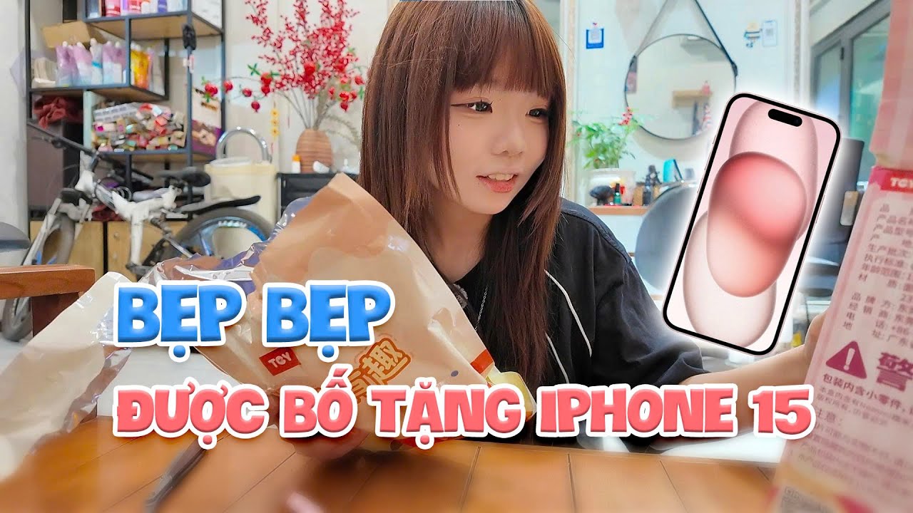 Bẹp bẹp được bố tặng iphone 15 thích mê & unbox đồ fan tặng, Món quà 50k follow thật ý nghĩa.