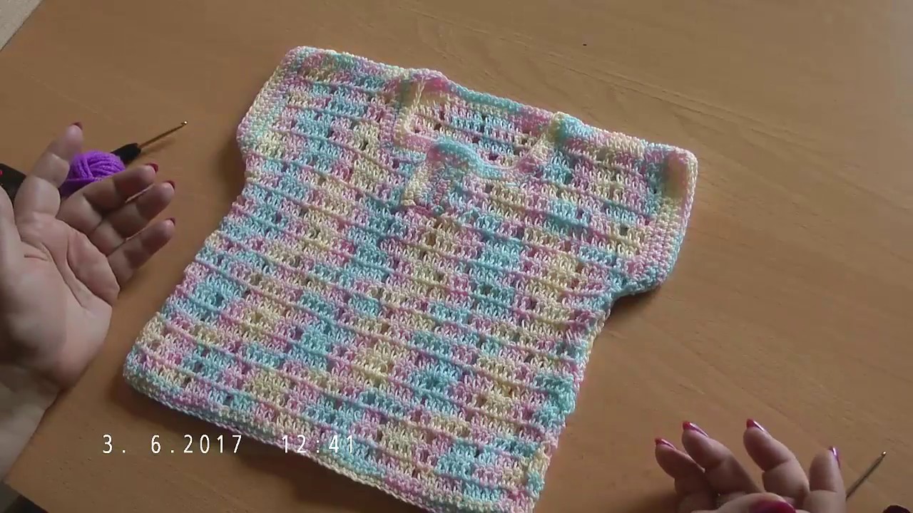 Рубашечка для мальчика крючком Часть 2