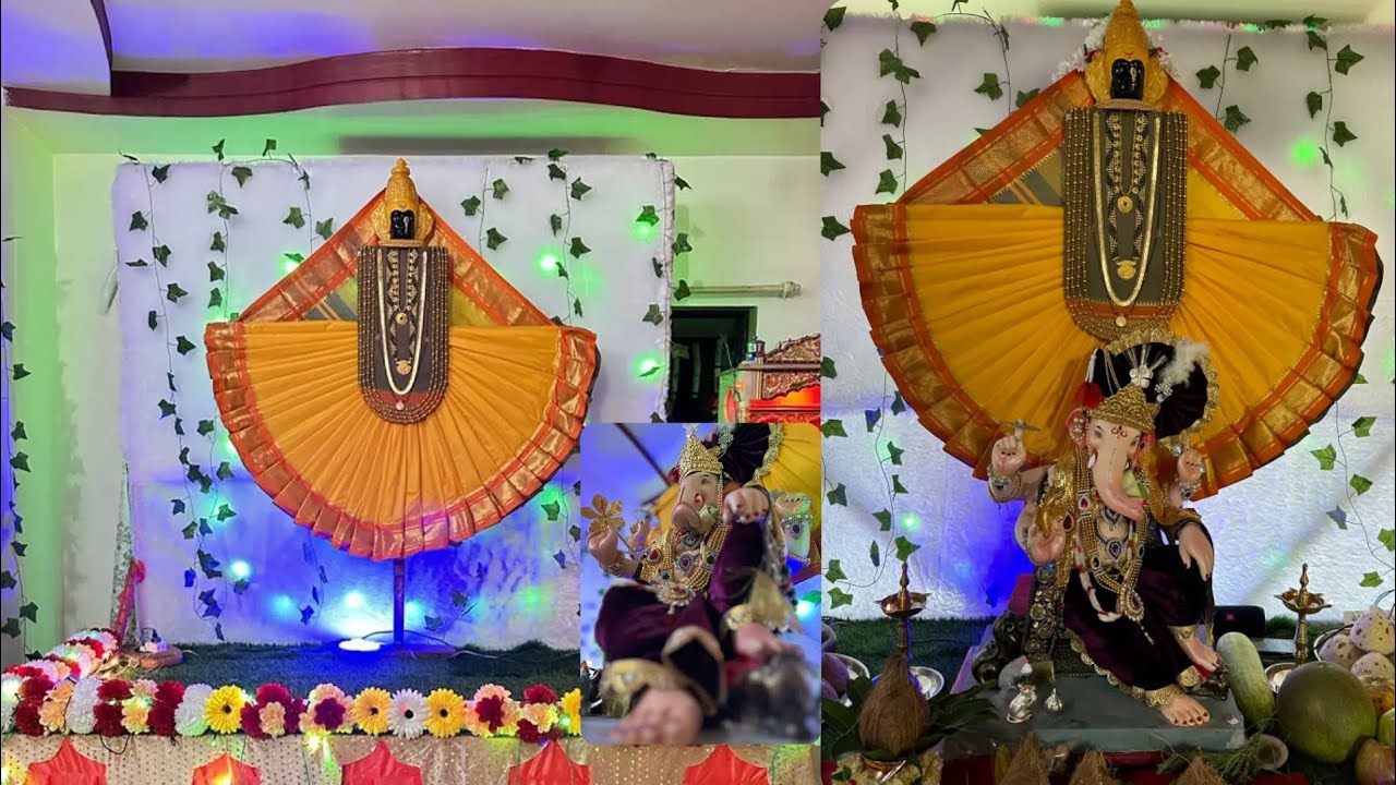 Ganpati Decoration | Kolhapur Mahalaxmi | Home Ganpati decoration new idea