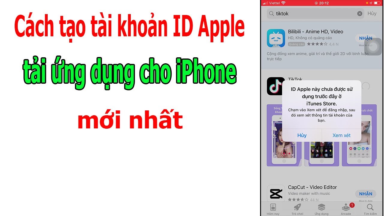 Cách tạo tài khoản ID Apple để tải ứng dụng cho iPhone