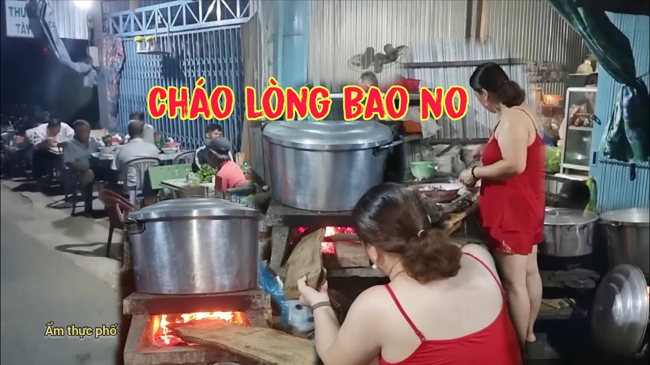 Cháo lòng quán quê 15k mà bánh mì, bún rau ăn bao no