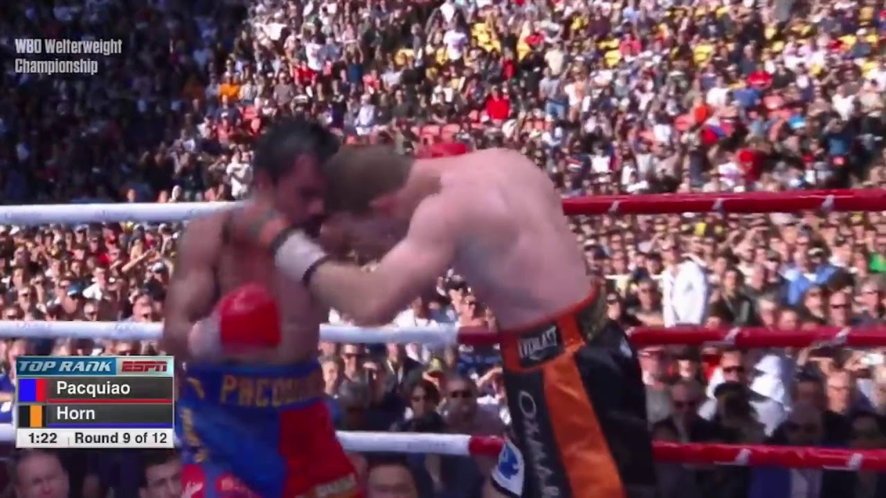 Pacquiao DEMOLISHING Jeff Horn in round 9