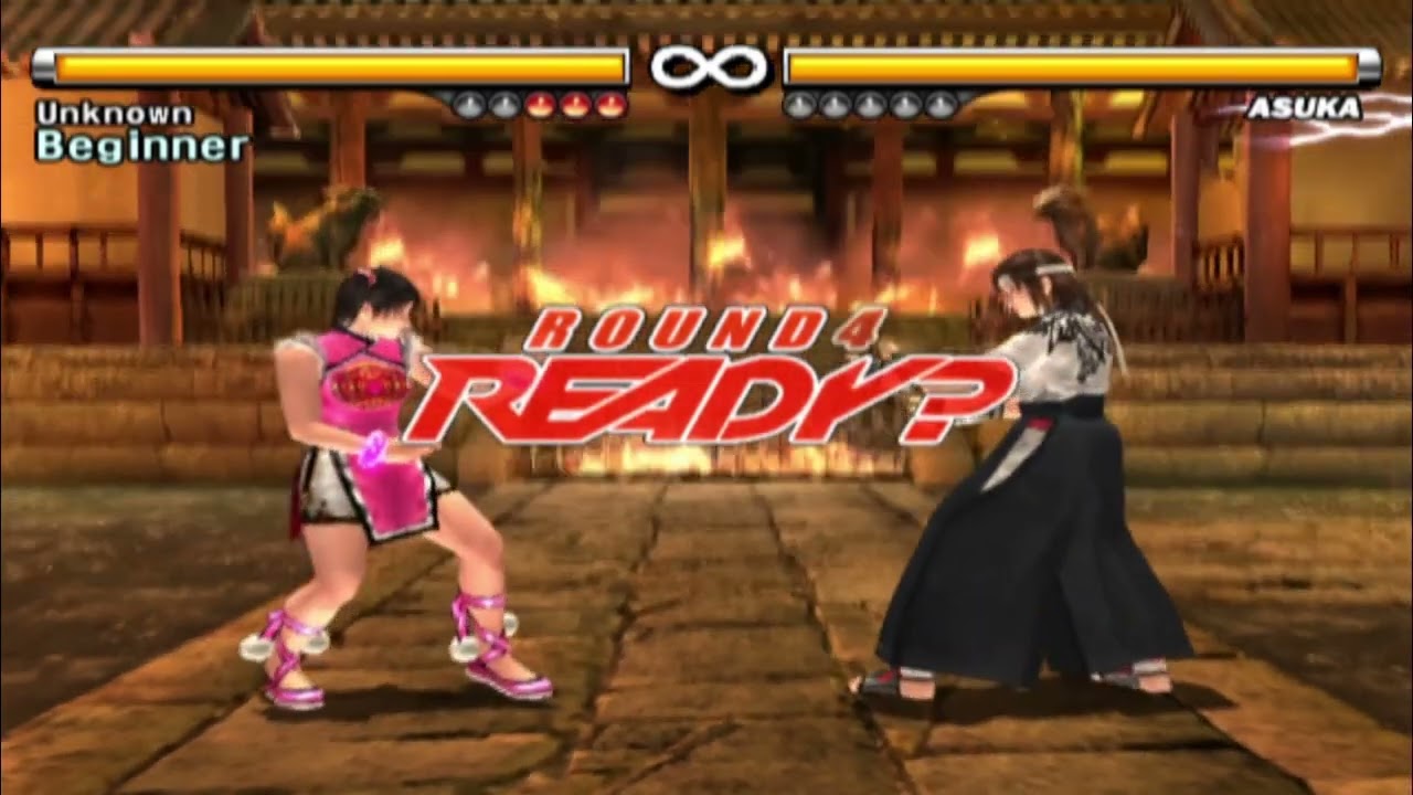 Tekken 5 Xiaoyu VS Asuka 5 Rounds Stage Burning Temple (Remake 3 )