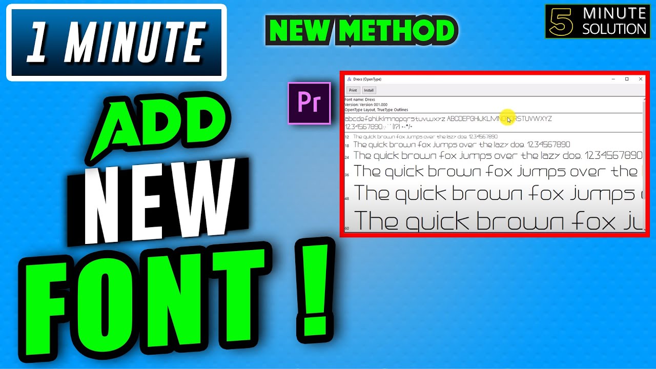 How to add fonts in premiere pro 2025 | Import fonts