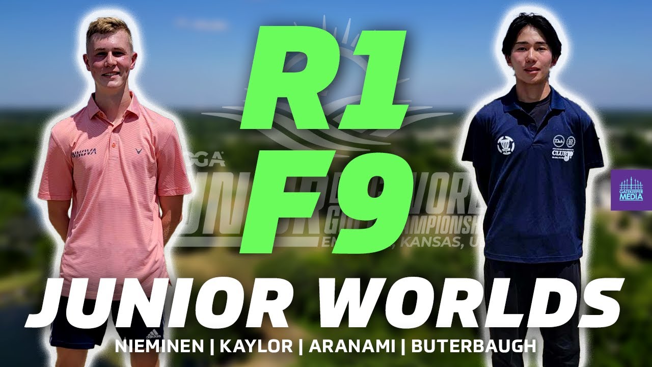 2025 PDGA Junior Disc Golf World Championships | R1F9 | Nieminen, Kaylor, Aranami, Buterbaugh | MJ18