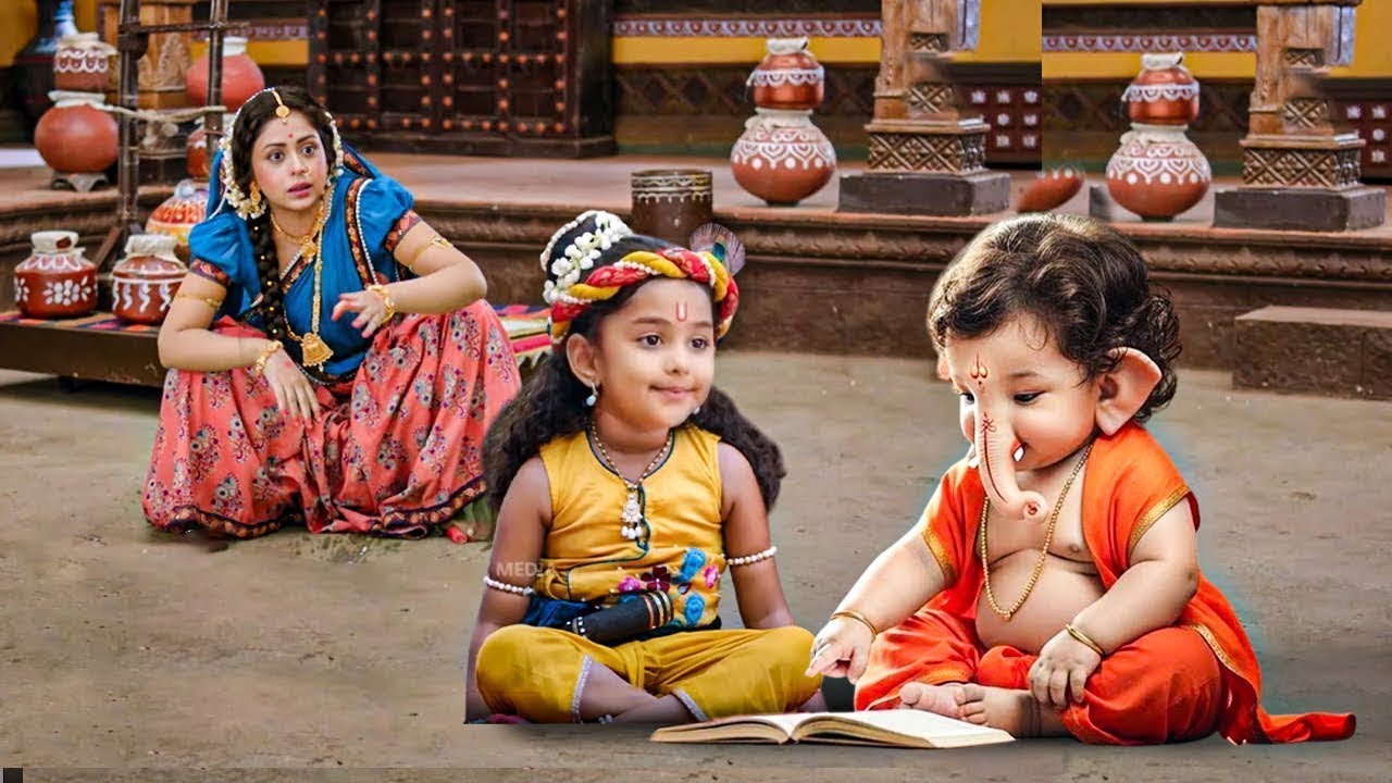 जब कान्हा को पढ़ाने मैया यशोदा के घर पहुँचे श्री गणेश जी! - YASHOMATI MAIYYA KE NANDLAL | Krishna