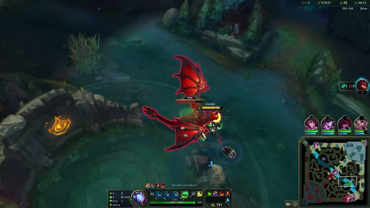 Zac vs Hecarim, redside clear under 3:30 hold 2nd smite