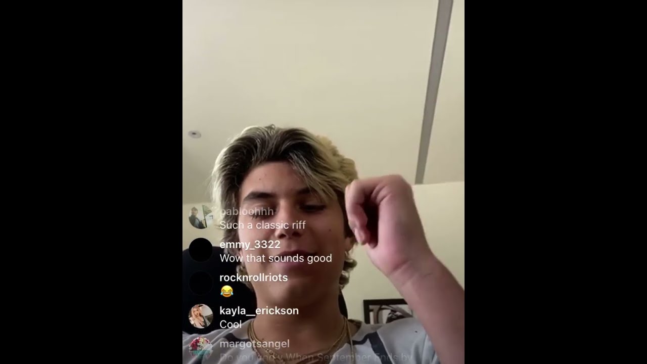Kingston Rossdale Practicing Green Day’s “Scattered” on Guitar and Doing Q & As
