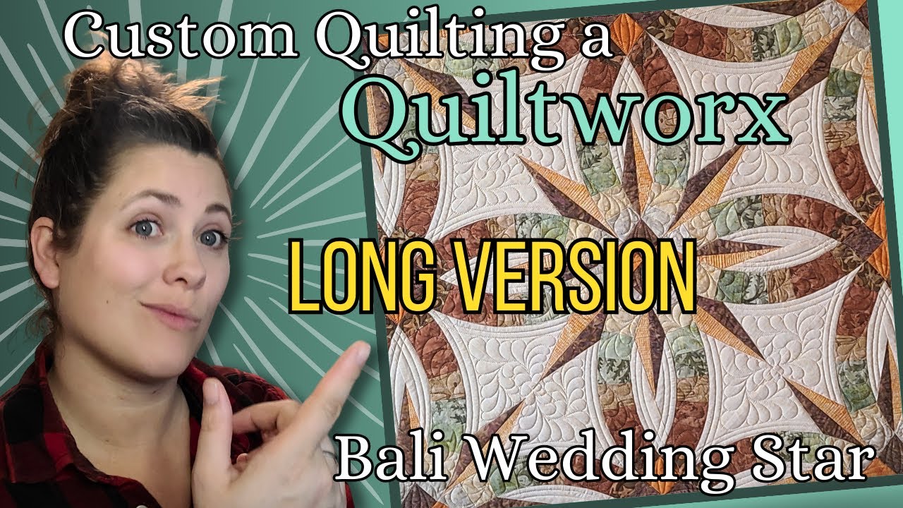 Custom Quilting a Quiltworx Bali Wedding Star Quilt in REAL TIME