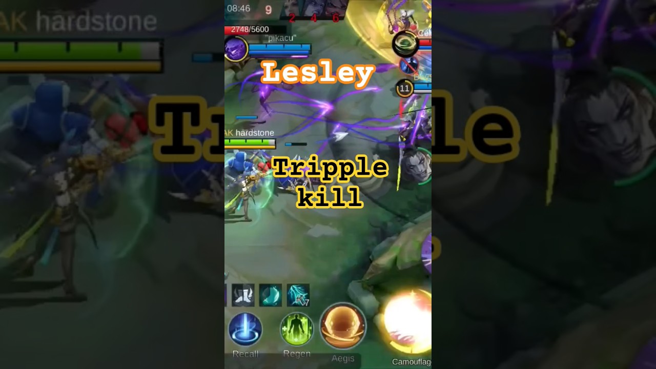lesley tripple kill #lesleymlbb #lesley #mobilelegends #hardstonegaming #mlbb #mlbbgameplay #mlbbpro