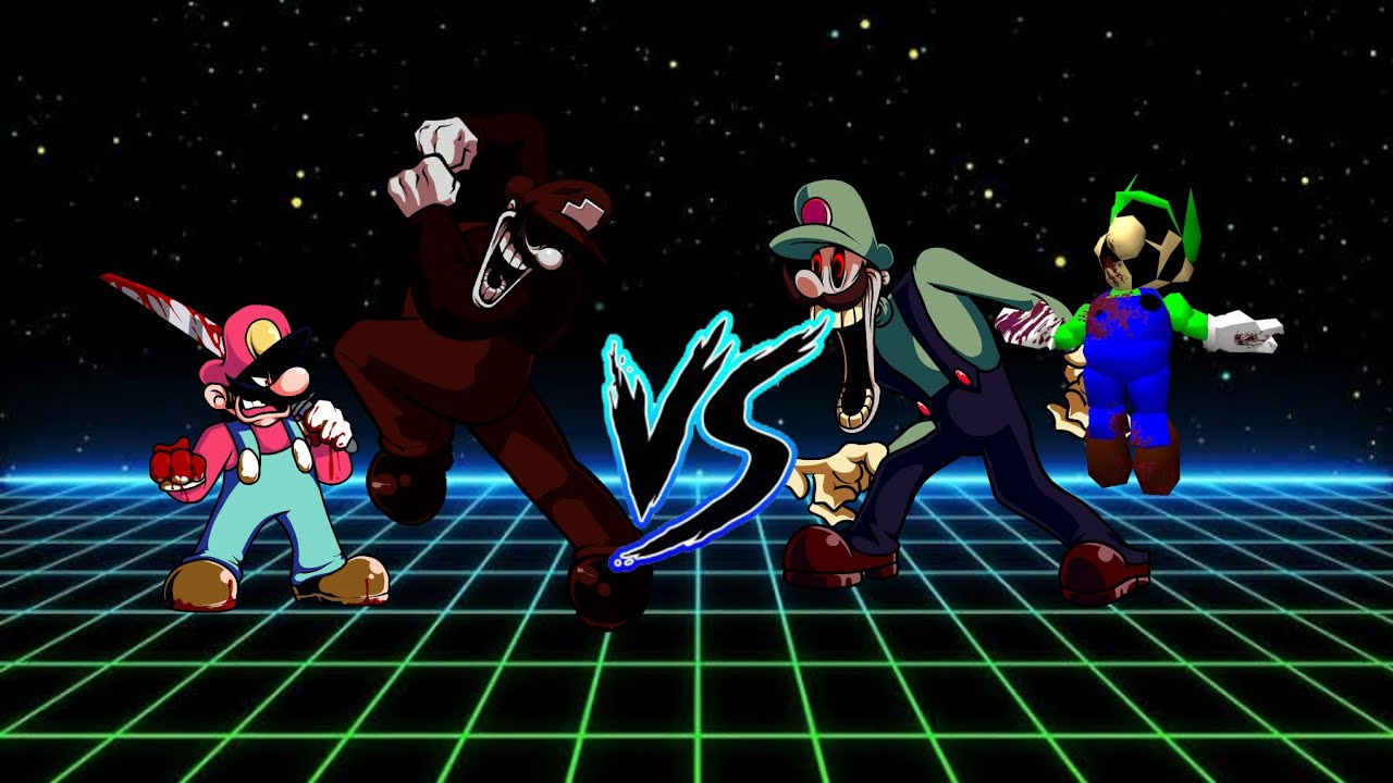 [KOF MUGEN] MX and Devil Mario VS Mr.L and Classified Luigi