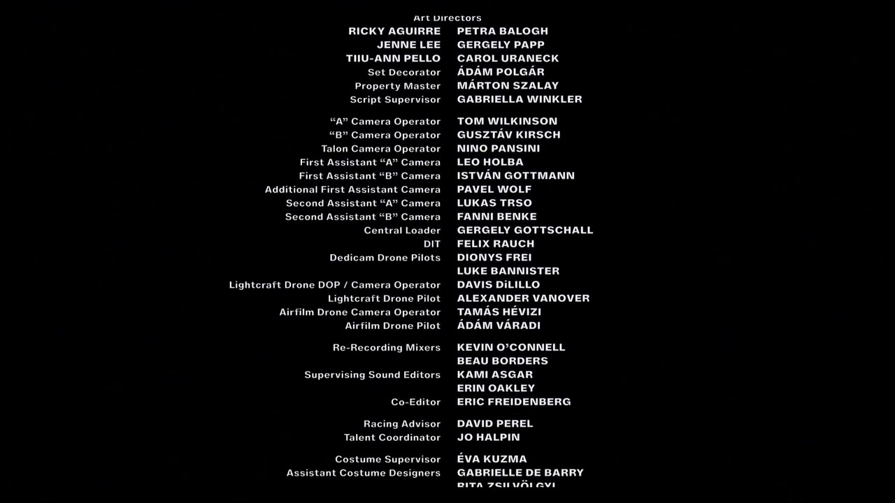 Gran Turismo (2023) end credits.