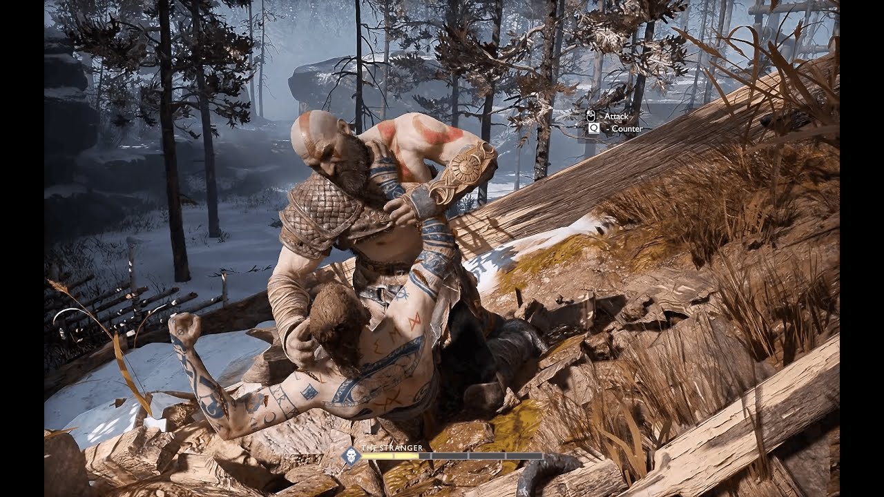 God of War | defear the stranger | max settings gameplay
