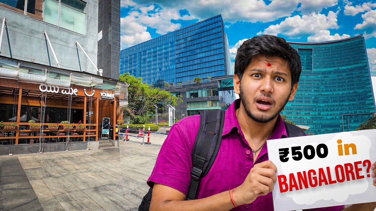 Desi Surviving  INDIA's IT Hub in ₹500 for a Day !