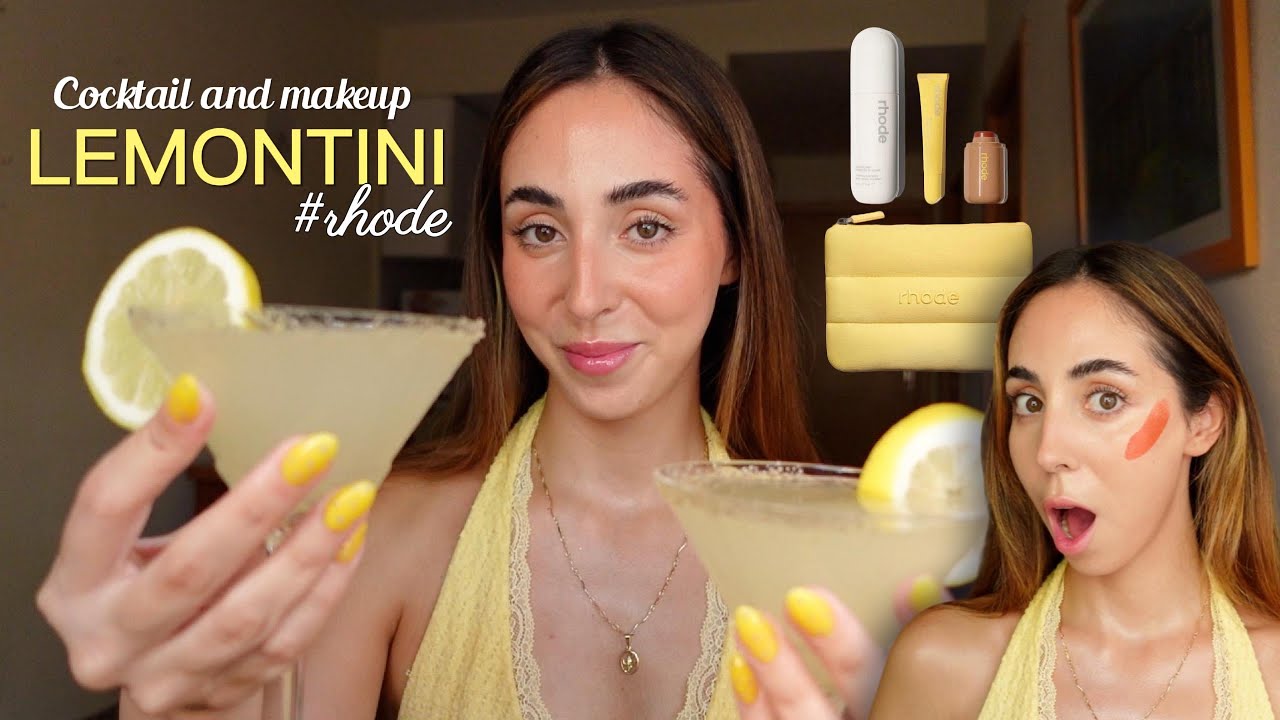 Probando la nueva colección de Rhode con Lemontini ✨🍸🍋 ¿Vale la pena el maquillaje de Hailey Bieber?