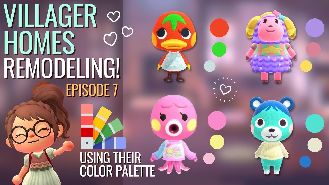ACNH Villager Homes Remodelings EP7 🏠 Marina, Bluebear, Ketchup and Etoille (Speed Build)