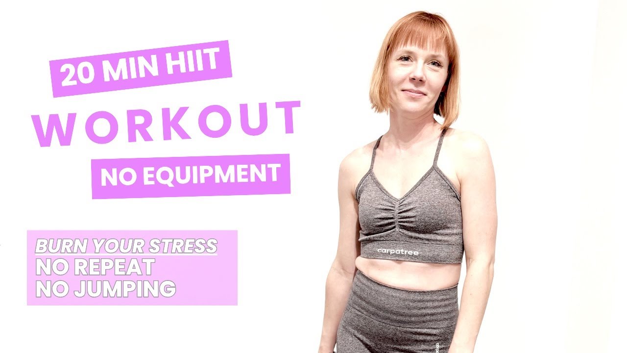 20 Min Full Body HIIT - No Equipment (BEGINNER) | Reduce Stress & Boost Energy