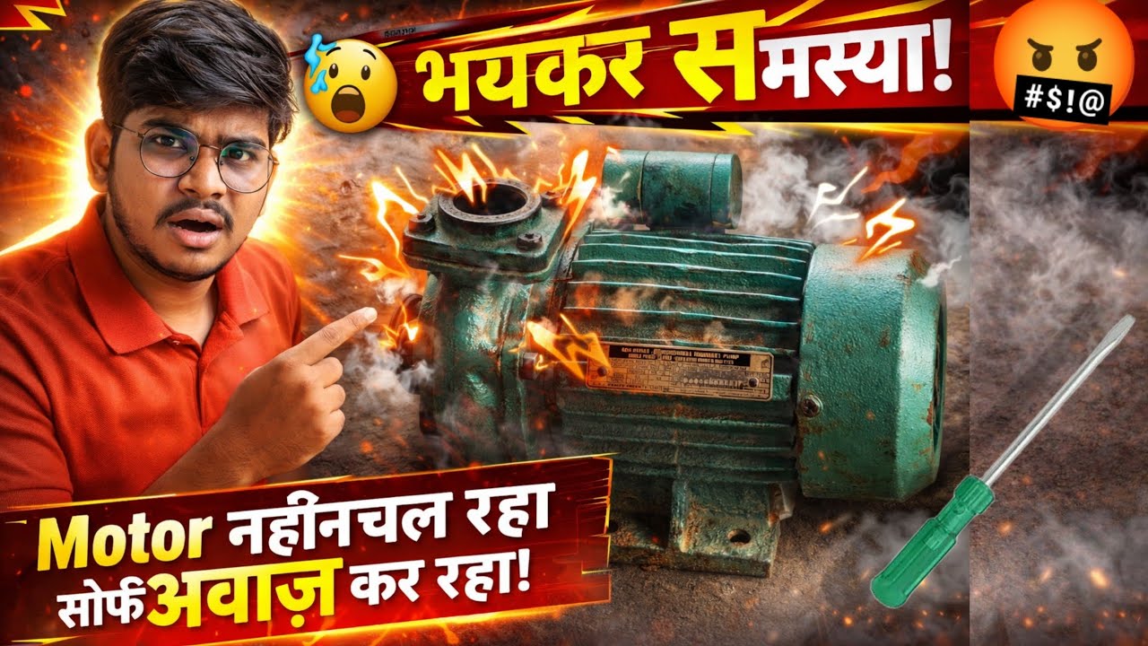 Motor Chal Nahi Raha Kewal Awaz Kar Raha Hai || Motor Running Problem || Motor Awaz Kar Raha Hai