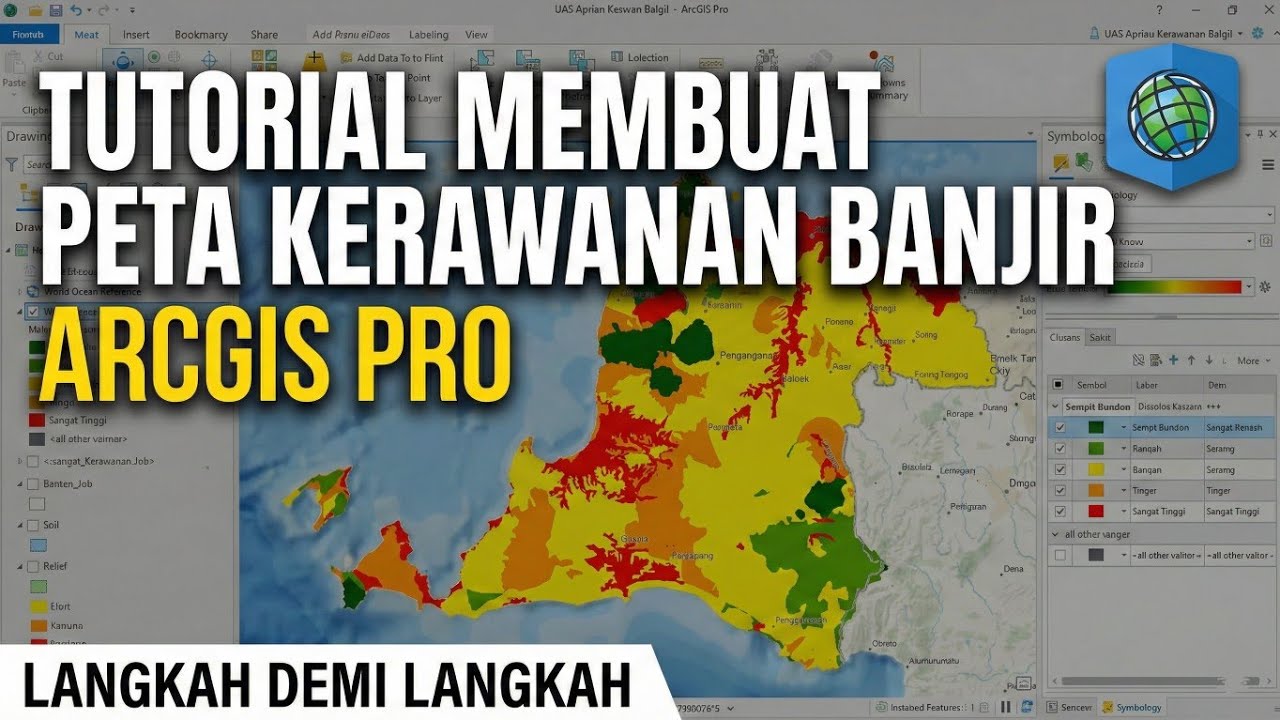 TUTORIAL ArcGIS Pro : MEMBUAT PETA KERAWANAN BANJIR MENGGUNAKAN METODE OVERLAY UNTUK PEMULA