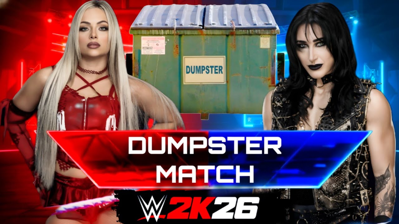 WWE 2K26 New Dumpster Match – Liv Morgan vs Rhea Ripley | WWE 