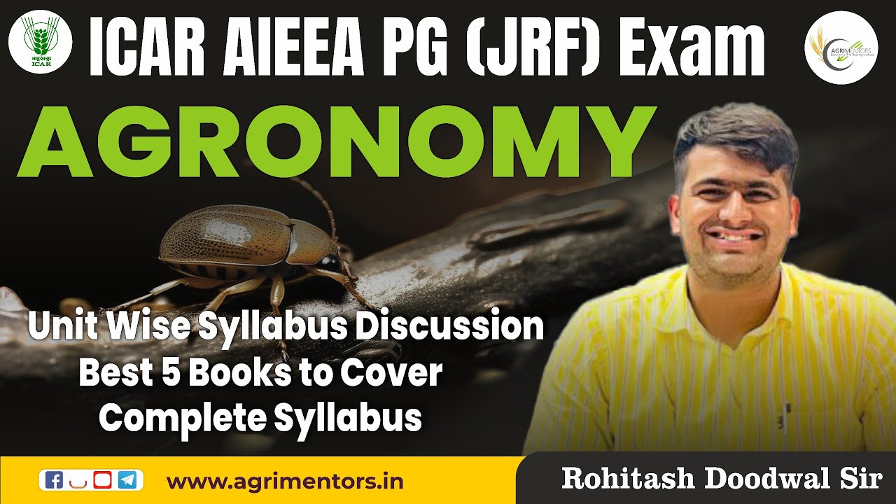 ICAR AIEEA PG (JRF) Agronomy | Exam Syllabus and Best Books | ICAR JRF Agronomy | AIEEA PG Agronomy