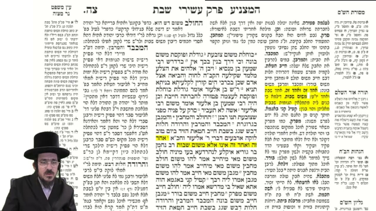 עמוד יומי מסכת שבת דף צה עמוד א באידיש