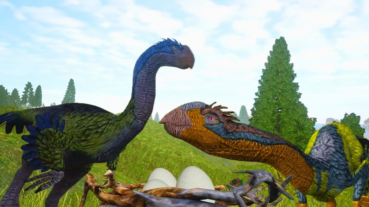 Família de gigantoraptor! Vida de gigantoraptor | The cursed isle (#123) (PT-BR)