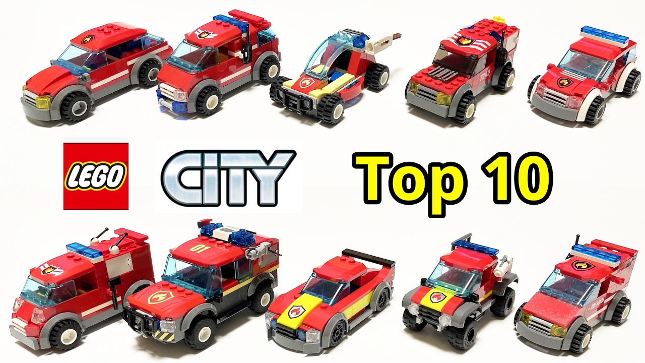 Top 10 Coolest LEGO City Fire Cars - LEGO Speed Build