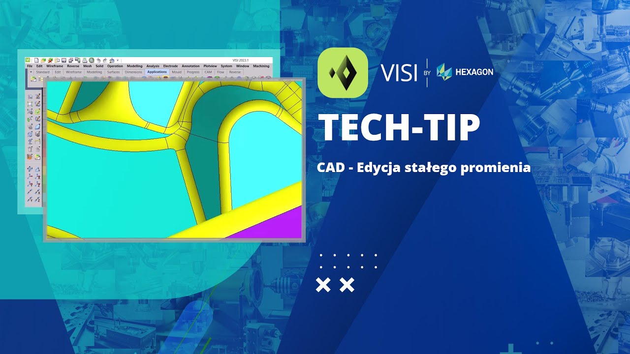 VISI CAD | Edycja stałego promienia - Tutorial