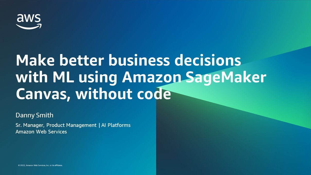 Make better business decisions with ML using Amazon SageMaker Canvas, without code - AWS