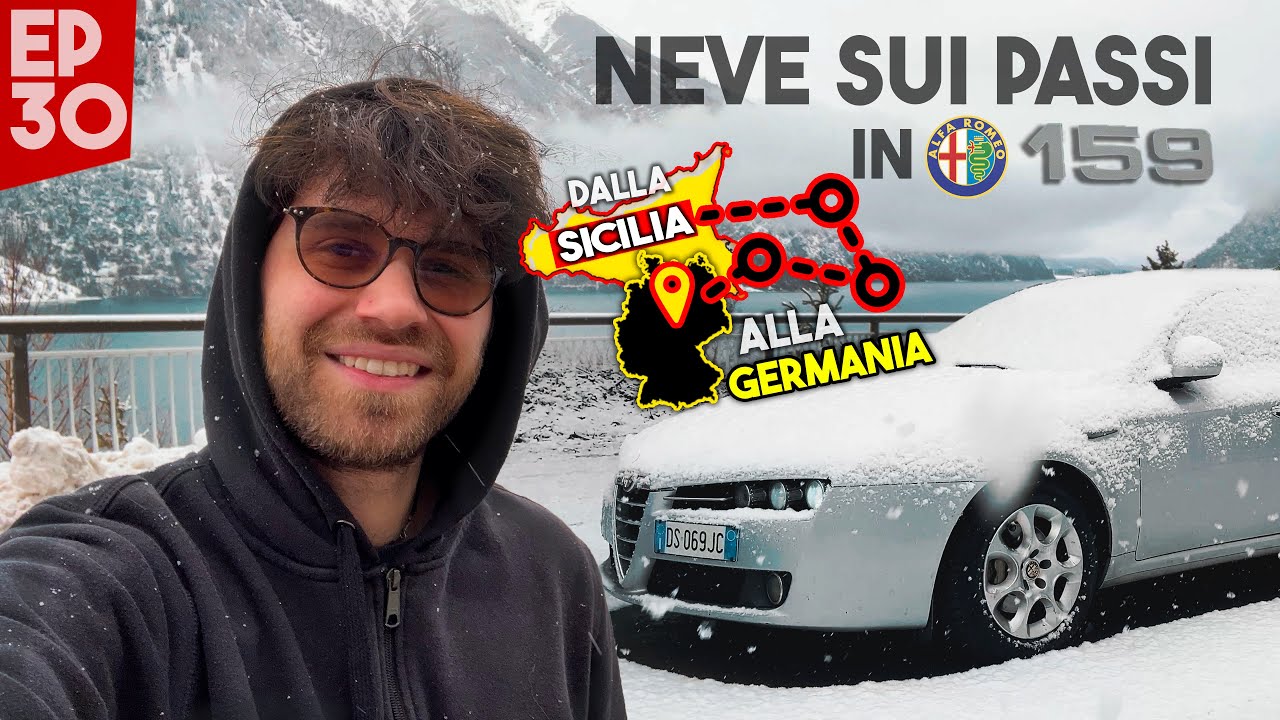 NUOVA TRAVERSATA CON PASSI INNEVATI DALLA SICILIA ALLA GERMANIA IN ALFA 159