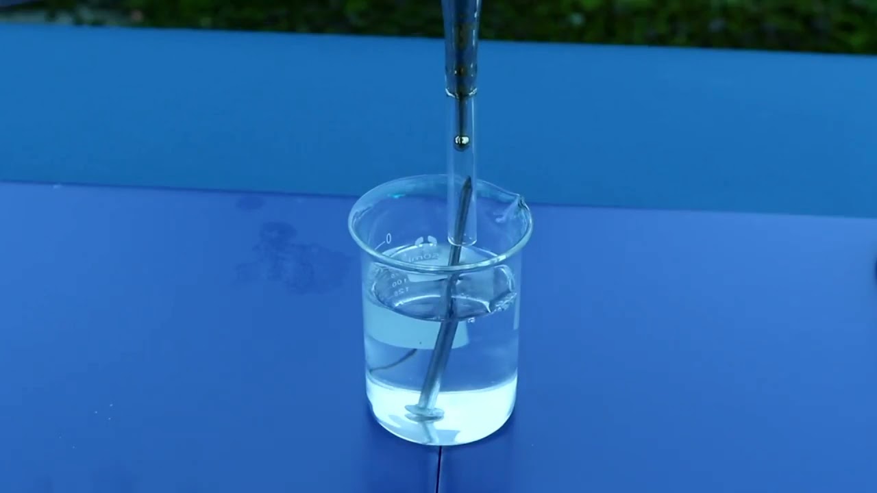 Cesium metal reacts with air