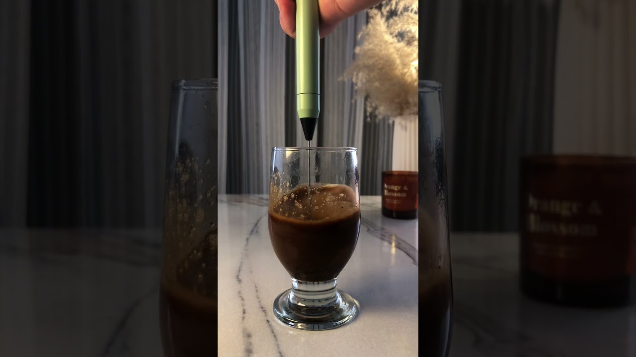 Iced milk coffee ☕️🧊 #coffee #coffeevibes #icedcoffee #coffeegirl #coffeevideo #homecafe#coffeetime