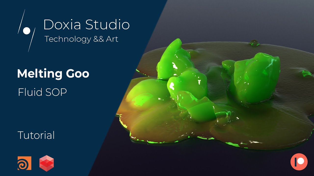 Houdini 19.5 Tutorial: Melting Goo (Viscosity Fluid sim)