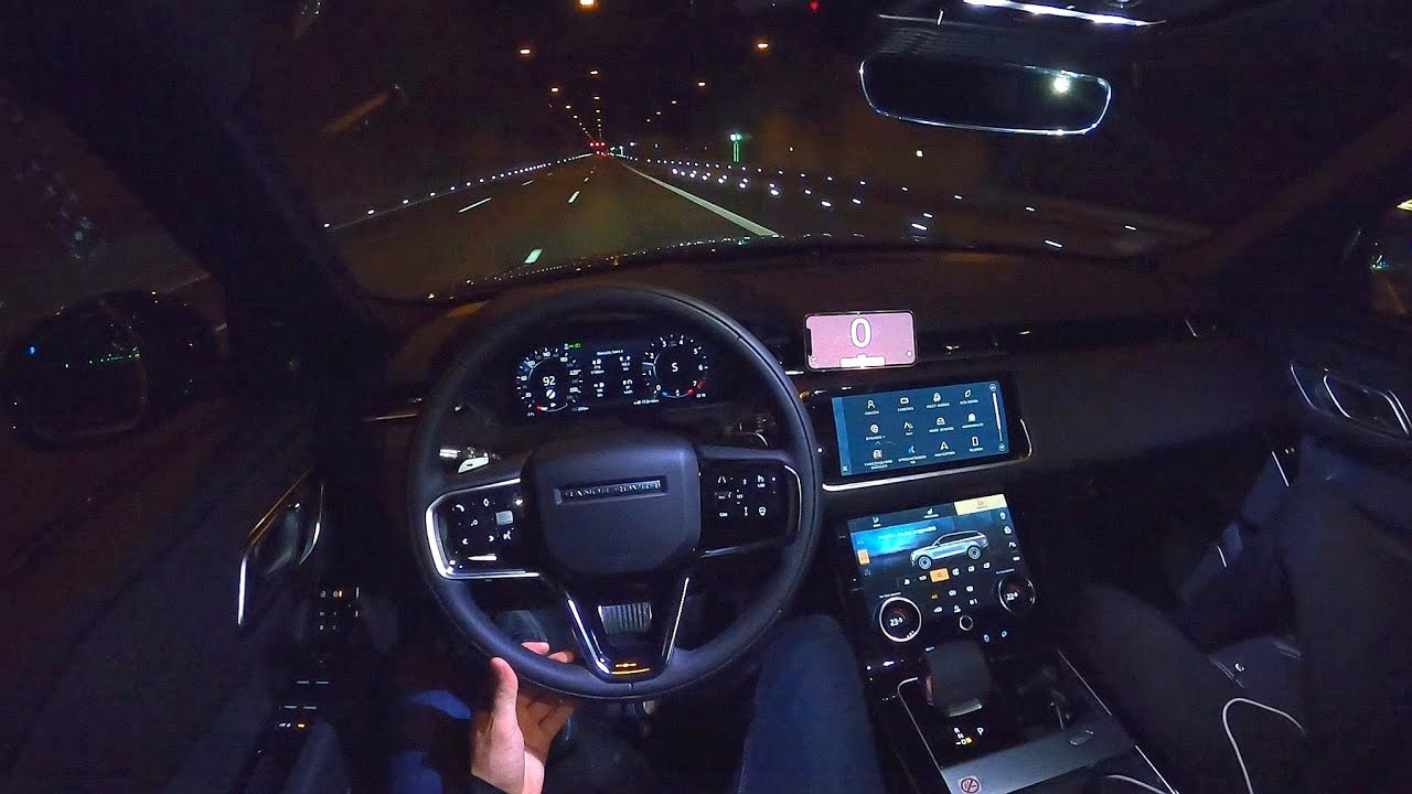 2021 RANGE ROVER VELAR P250 2.0 250 PS NIGHT POV TOP SPEED AUTOBAHN DRIVE WITH GPS (60 FPS)