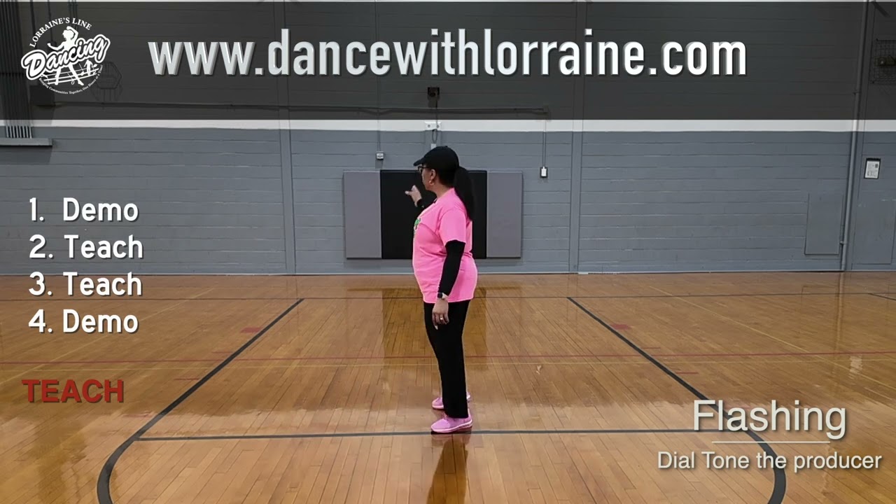 FLASHING Line Dance   Instructional   Teach   Lorraine's Line Dance