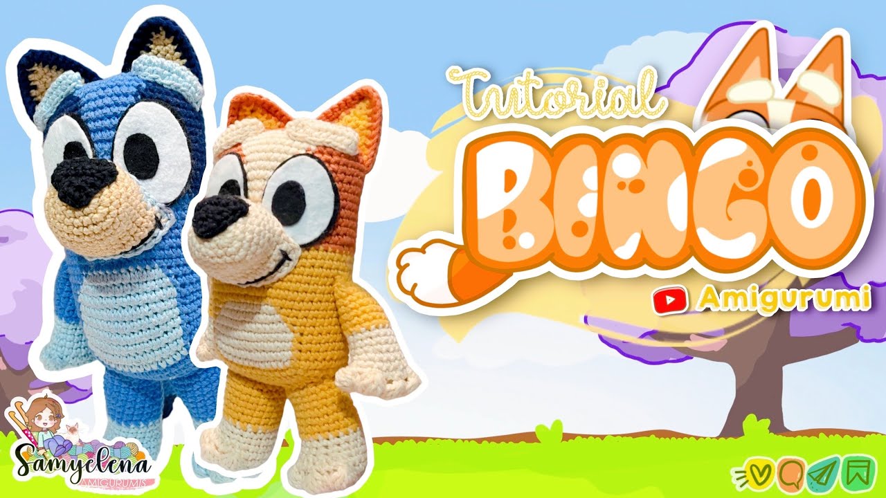 Bingo Bluey Amigurumi tutorial español/ingles