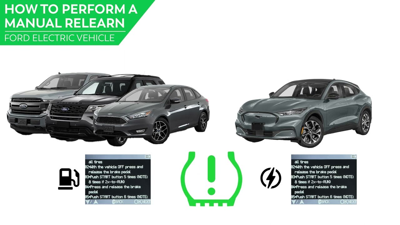 How To Manually Relearn Ford Mustang Mach E Alligator RS+ TPMS (English)
