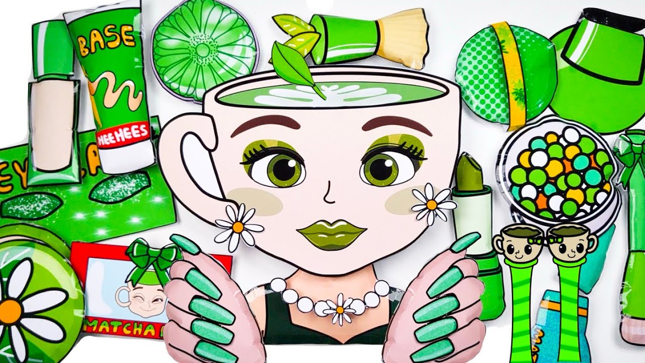 🍵PAPER DIY🌱ITALIAN BRAINROT MATCHA NOVA BLINDBAG UNBOXING - SKINCARE, MAKE UP, DRESS UP SQUISHY PLAY